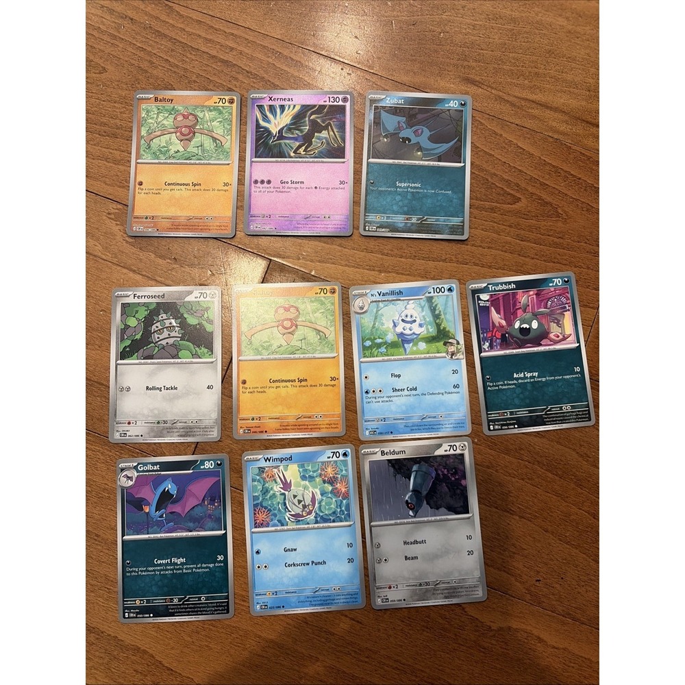 Pokemon TCG Chaos Rising Card Lot 10 Cards Commons Reverse Foil & Regular Eng